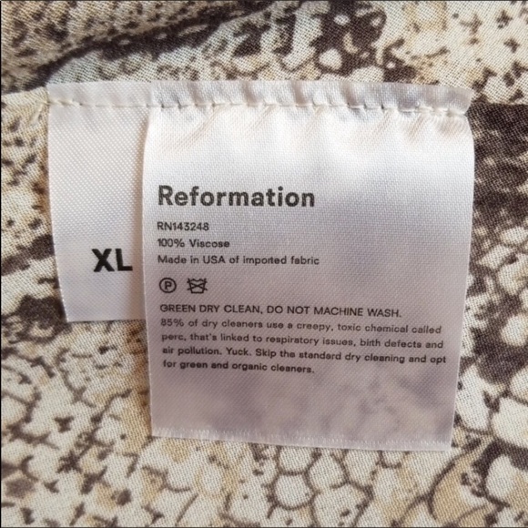 Reformation Jaz Wrap Midi Dress In Python - Picture 8 of 8